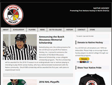 Tablet Screenshot of nativehockey.com